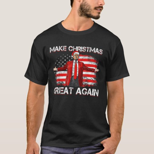 Weihnachten wieder großartig Weihnachten Trump Wei T-Shirt (Vorderseite)
