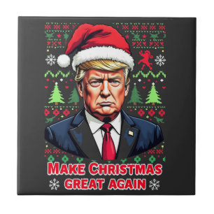 Weihnachten wieder großartig Weihnachten Ugly Xmas Fliese