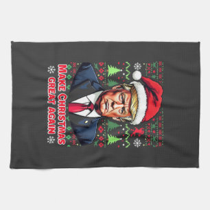 Weihnachten wieder großartig Weihnachten Ugly Xmas Geschirrtuch