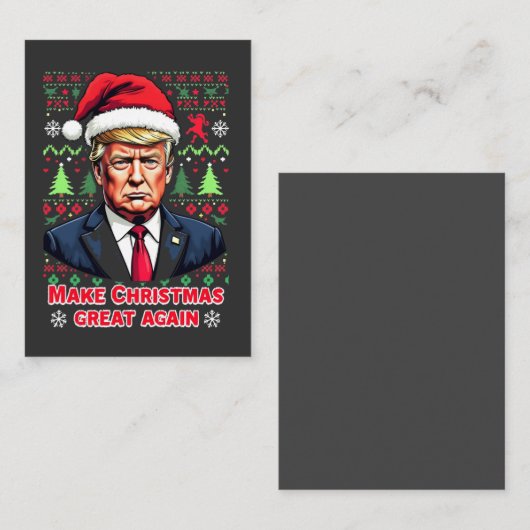 Weihnachten wieder großartig Weihnachten Ugly Xmas Mitteilungskarte (Vorne/Hinten)