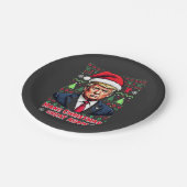Weihnachten wieder großartig Weihnachten Ugly Xmas Pappteller (Schrägansicht)