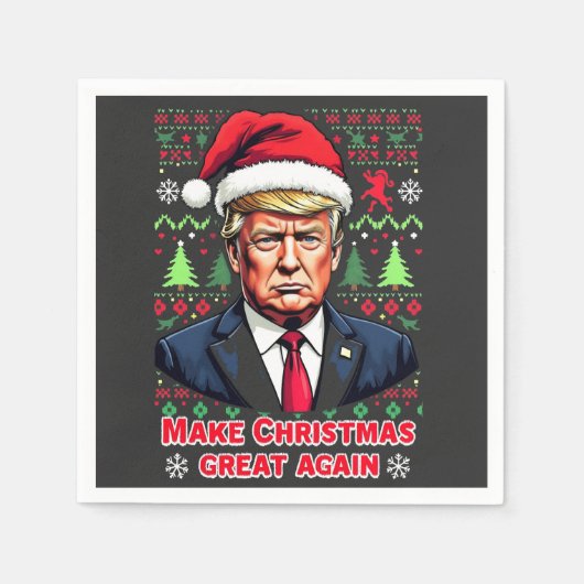 Weihnachten wieder großartig Weihnachten Ugly Xmas Serviette (Vorderseite)