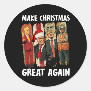 Weihnachten wieder großartig Weihnachten Weihnacht Runder Aufkleber