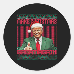 Weihnachten wieder großartig Weihnachten Weihnacht Runder Aufkleber