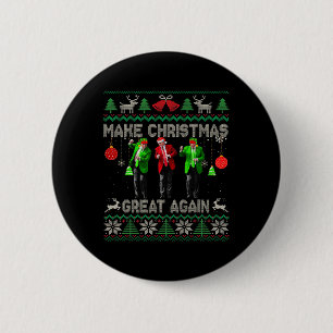 Weihnachten wieder großartig Weihnachtsmann Trump Button