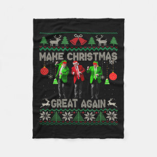 Weihnachten wieder großartig Weihnachtsmann Trump Fleecedecke