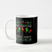 Weihnachten wieder großartig Weihnachtsmann Trump Kaffeetasse (Links)