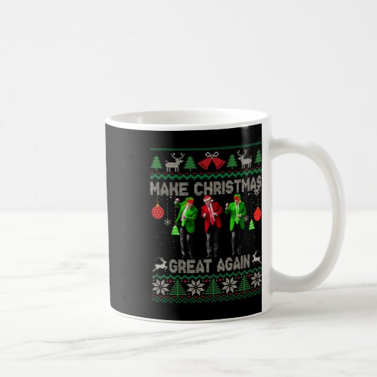 Weihnachten wieder großartig Weihnachtsmann Trump Kaffeetasse (Rechts)