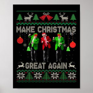Weihnachten wieder großartig Weihnachtsmann Trump Poster