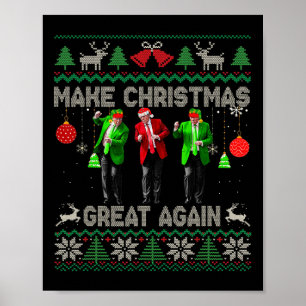 Weihnachten wieder großartig Weihnachtsmann Trump Poster