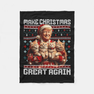 Weihnachten wieder großartig Xmas Funny Trump Paja Fleecedecke