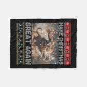 Weihnachten wieder großartig Xmas Funny Trump Paja Fleecedecke (Vorderseite (Horizontal))