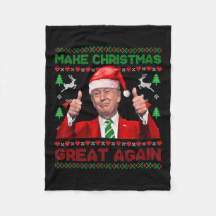 Weihnachten wieder großartig Xmas Funny Trump Paja Fleecedecke