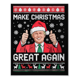 Weihnachten wieder großartig Xmas Funny Trump Paja Fotodruck