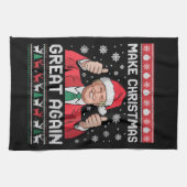 Weihnachten wieder großartig Xmas Funny Trump Paja Geschirrtuch (Horizontal)