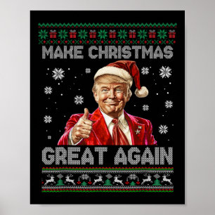 Weihnachten wieder großartig Xmas Funny Trump Paja Poster