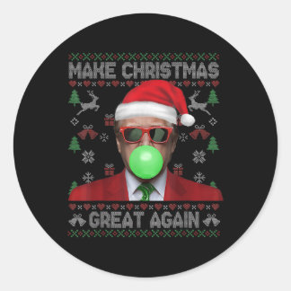 Weihnachten wieder großartig Xmas Funny Trump Paja Runder Aufkleber