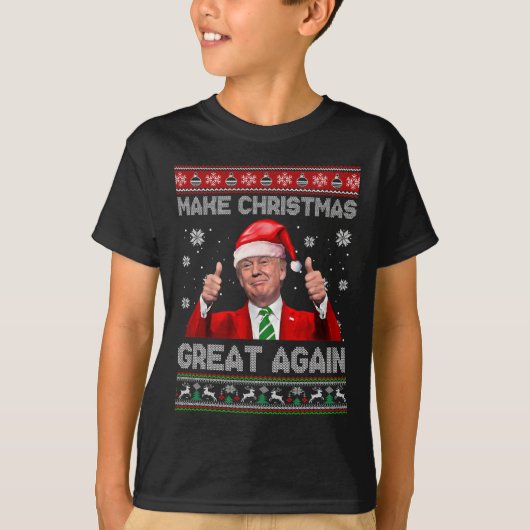 Weihnachten wieder großartig Xmas Funny Trump Paja T-Shirt (Vorderseite)