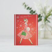 Weihnachten Wieder Vintage Mode-Lady der 50er Jahr (Stehend Vorderseite)