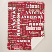 Weihnachten Wiederholungsname Red White Green Sherpadecke (Vorderseite)