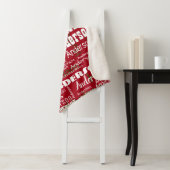 Weihnachten Wiederholungsname Red White Green Sherpadecke (Beispiel)