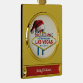 Weihnachten Willkommen im Zeichen von Las Vegas Banner-Ornament Gold (Rechts)