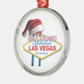 Weihnachten Willkommen im Zeichen von Las Vegas Ornament Aus Metall (Links)