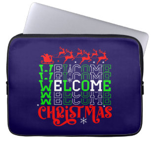 Weihnachten Willkommen Laptopschutzhülle