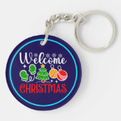 Weihnachten Willkommen Schlüsselanhänger (Rückseite)