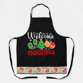 Weihnachten Willkommen Schürze (Vorderseite)