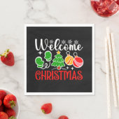 Weihnachten Willkommen Serviette (Beispiel)