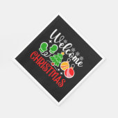 Weihnachten Willkommen Serviette (Ecke)