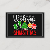 Weihnachten Willkommen Visitenkarte (Vorderseite)