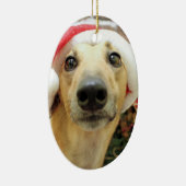 Weihnachten - Windhund - Pena Keramik Ornament (Rechts)