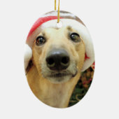 Weihnachten - Windhund - Pena Keramik Ornament (Hinten)
