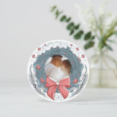 Weihnachten Winter Berry Personalisiertes Foto (Stehend Vorderseite)