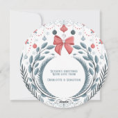 Weihnachten Winter Berry Personalisiertes Foto (Rückseite)