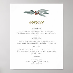 WEIHNACHTEN Winter Berry Weihnachtsmenü Poster