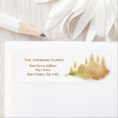 Weihnachten Winter Braun Hütte Wald Bäume Name (Insitu)