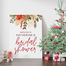 Weihnachten Winter Brautparty Begrüßungszeichen