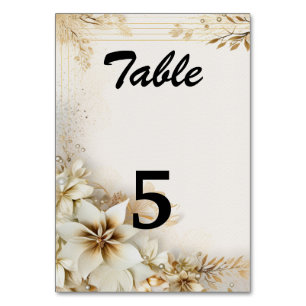 Weihnachten Winter Elfenbein Blume Vintage Hochzei Tischnummer