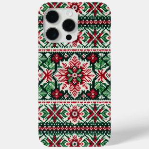 Weihnachten/Winter Fair Isle rot & grün Case-Mate iPhone Hülle