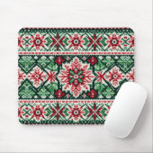 Weihnachten/Winter Fair Isle Rot und Grün Mousepad (Mit Mouse)