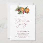 Weihnachten Winter floral Merry Little Brautparty Einladung (Vorderseite)