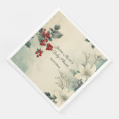 Weihnachten Winter floral Serviette (Ecke)