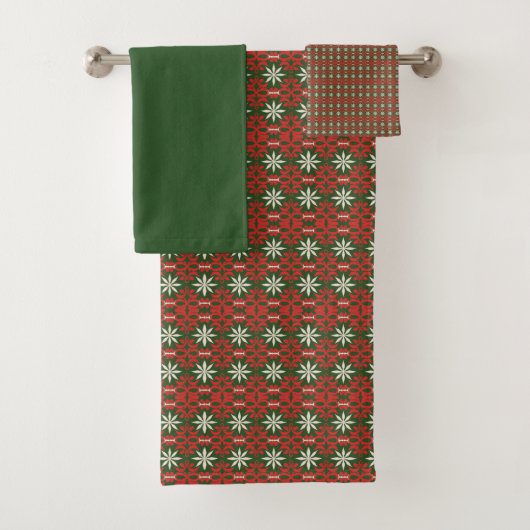 Weihnachten/Winter gemustert Badhandtuch Set (Insitu)