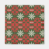 Weihnachten/Winter gemustert Magnet (Vorne)