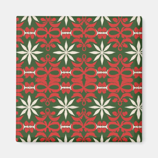 Weihnachten/Winter gemustert Magnet (Vorne)