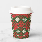Weihnachten/Winter gemustert Pappbecher (Rückseite)