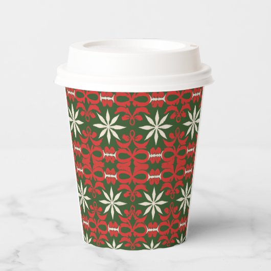 Weihnachten/Winter gemustert Pappbecher (Vorderseite)